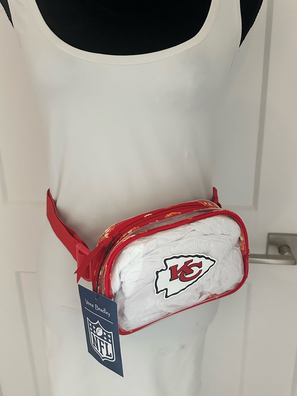 Vera Bradley NFL Kansas City Chiefs Clear Small Belt Bag NWT